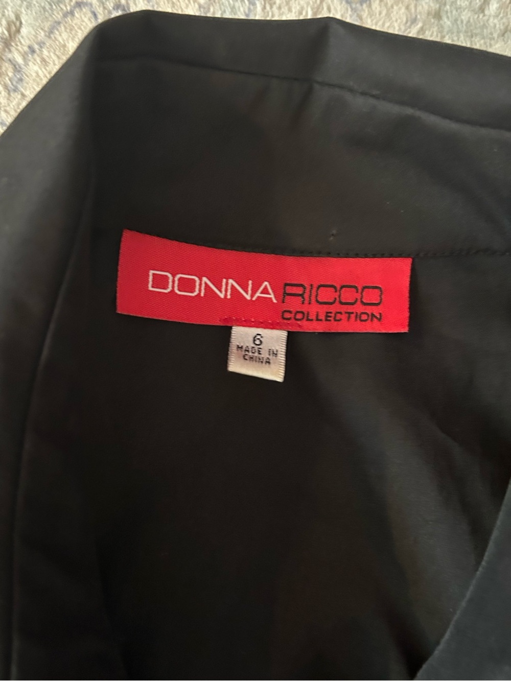 Donna Ricco Macy’s Black Midi Shirt Dress with Bow Waist - Picture 3 of 8